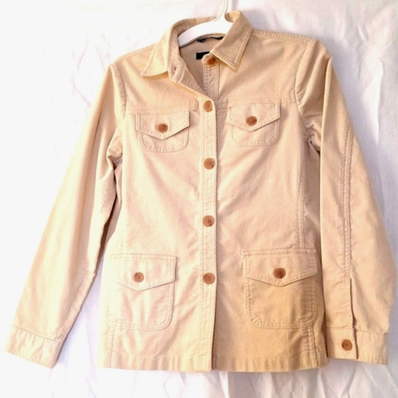 Lands' End Jackets & Blazers - 3/$20-Land's End Cotton Corduroy Jacket, Cream, Button Details, sz 6, NWOT